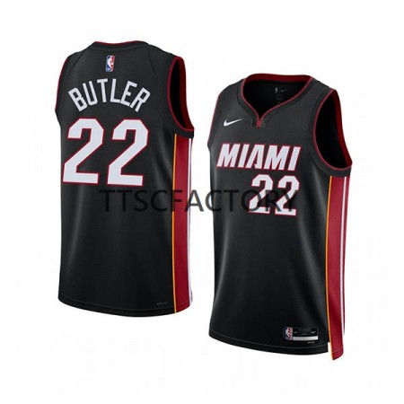 Maglia NBA Miami Heat Jimmy Butler 22 Nike 2022-23 Icon Edition Nero Swingman - Uomo